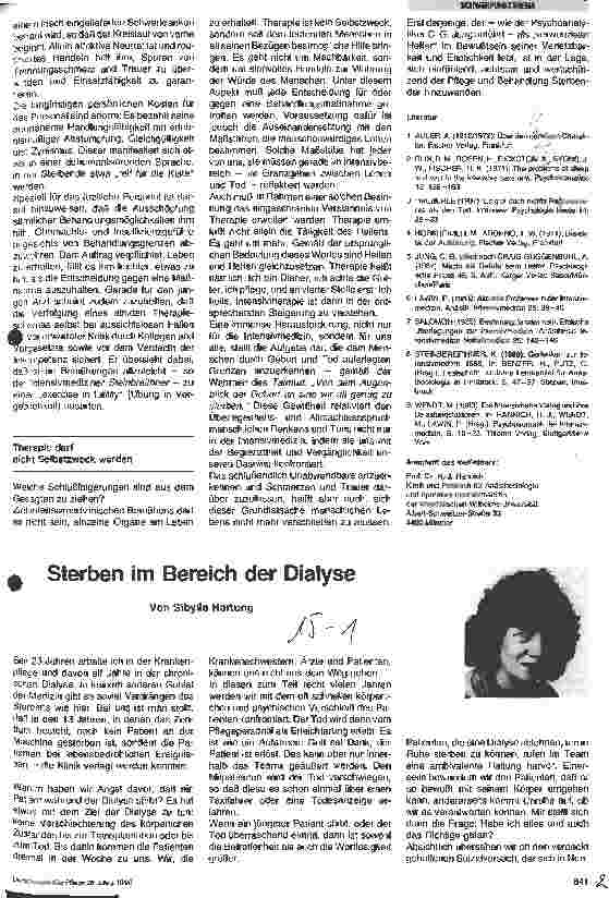 Vorschauseite 3: Umgang und Grenzen der Intensivbehandlung aus psychologischer Sicht