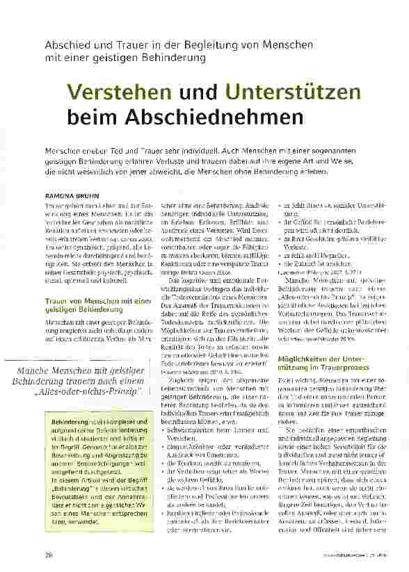Vorschauseite 1: Verstehen und Unterstützen beim Abschiednehmen