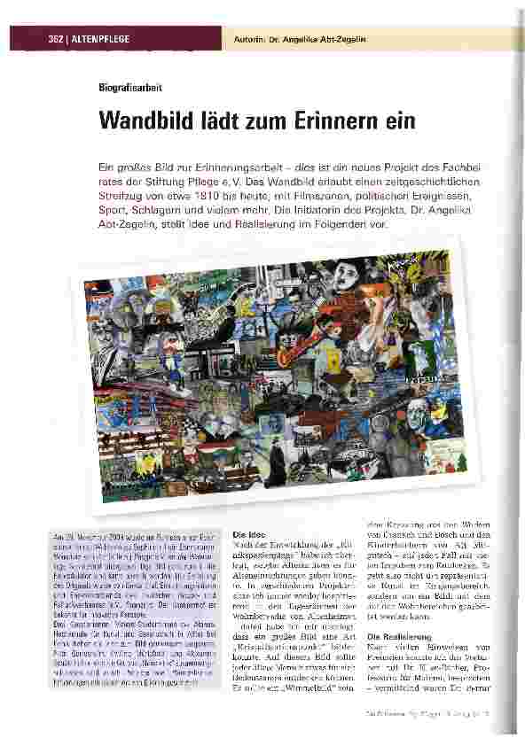 Vorschauseite 1: Wandbild lädt zum Erinnern ein