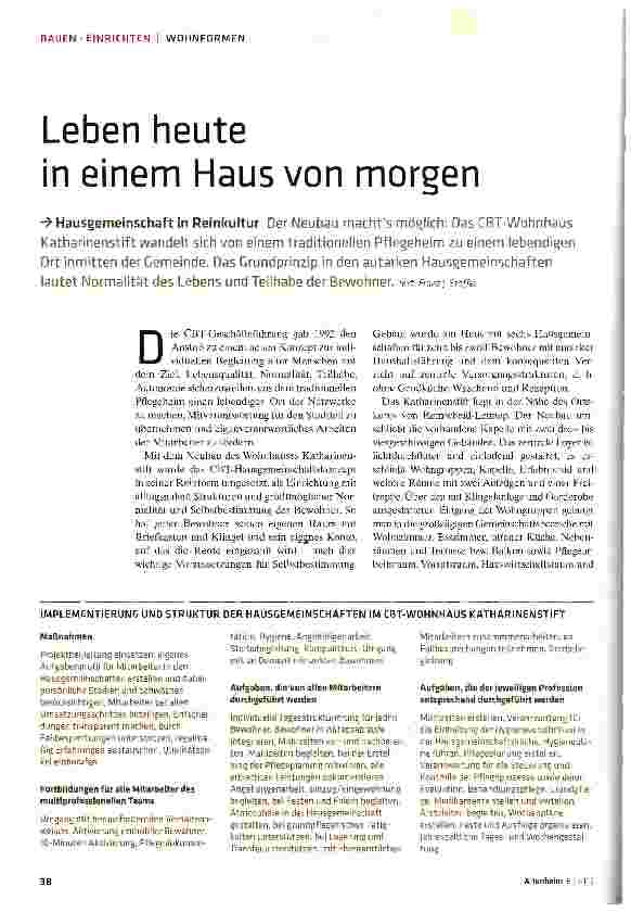 Vorschauseite 1: Leben heute in einem Haus von morgen
