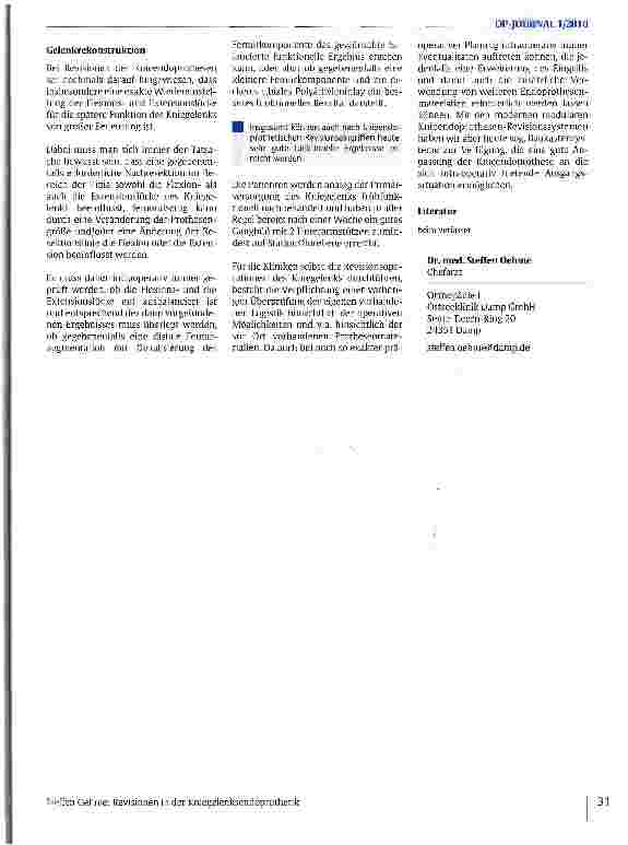 Vorschauseite 4: Revisionen in der Kniegelenksendoprothetik