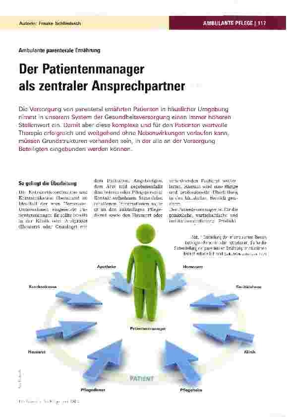 Vorschauseite 1: Der Patientenmanager als zentraler Ansprechpartner