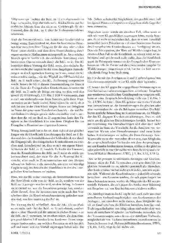 Vorschauseite 4: Verbandsklage nach § 17 Abs. 1 Satz 5 KHEntgG bei ausgegründeter „Hotelklinik