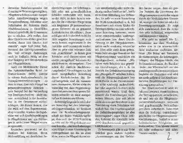 Vorschauseite 2: Pflege-TÜV soll mehr Zähne zeigen