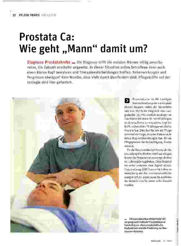 Vorschauseite 1: Prostata Ca: Wie geht „Mann damit um?