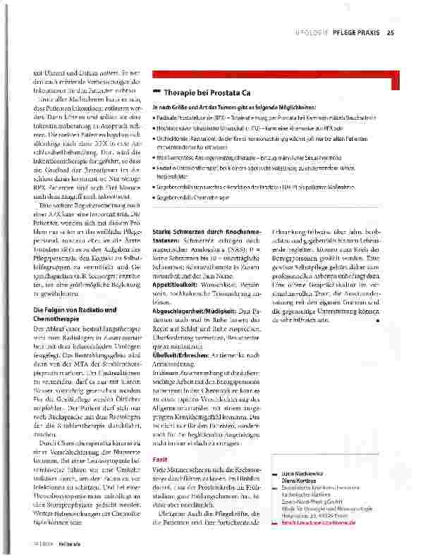 Vorschauseite 4: Prostata Ca: Wie geht „Mann damit um?