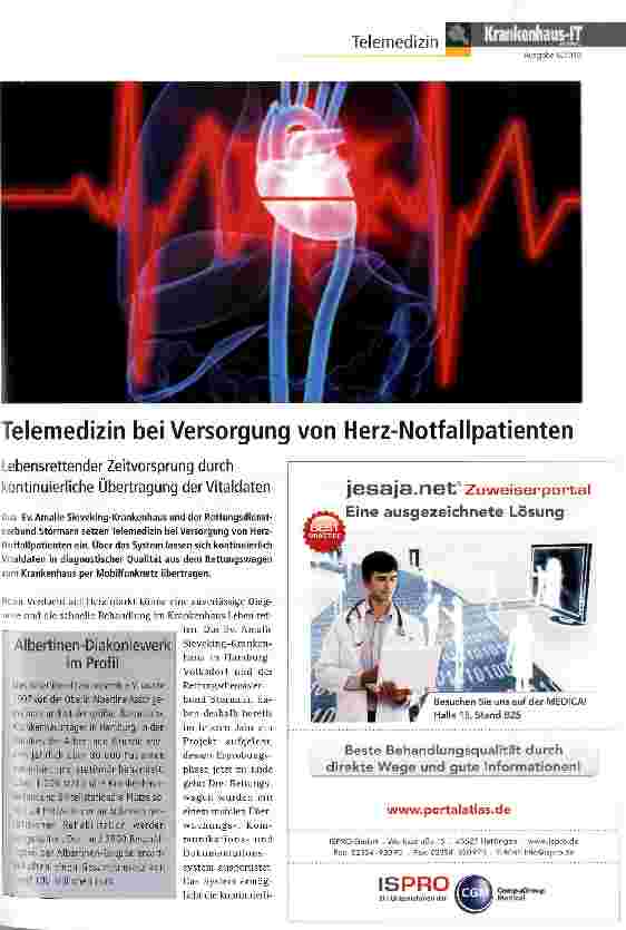 Vorschauseite 1: Telemedizin bei Versorgung von Herz-Notfallpatienten