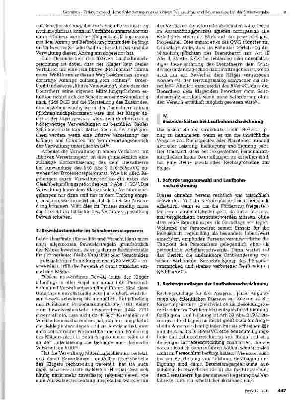 Vorschauseite 4: Verfassungsrechtliche Anforderungen an effektiven Rechtsschutz und Bestenauslese bei der Stellenvergabe - insbesondere bei freigestellten Personalratsmitgliedern