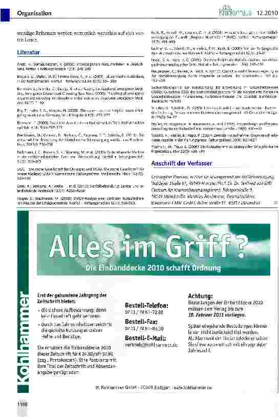 Vorschauseite 6: Sicherstellung der flächendeckenden Notfallversorgung