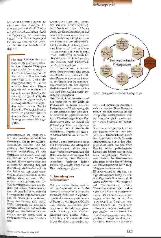 Vorschauseite 2: Psychosomaktik und Psychotherapie Der psychiatrische Pflegeprozess