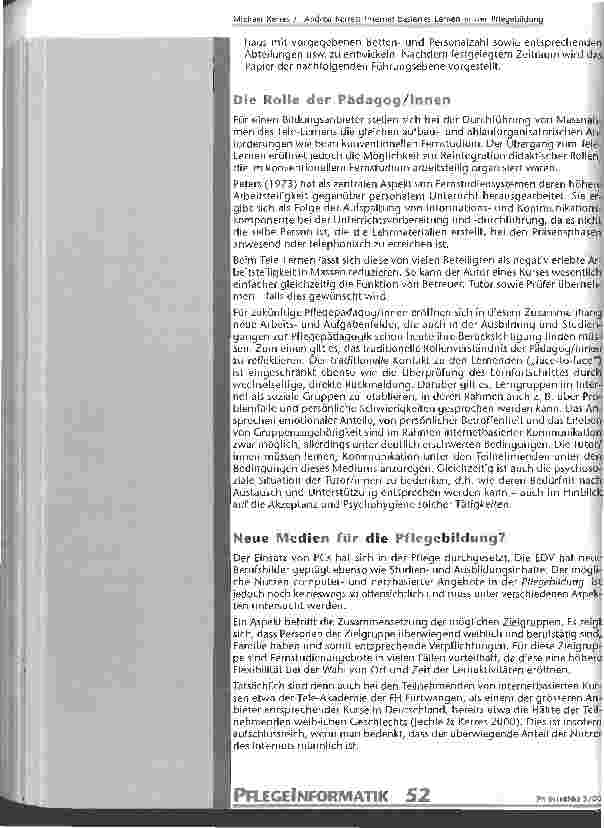 Vorschauseite 6: Internet-basiertes Lernen in der Pflegebildung - besser, bunter, billiger?