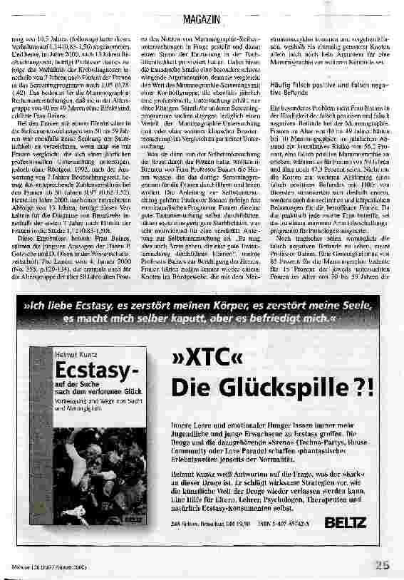 Vorschauseite 2: Mammographie-Screening in der Kontroverse