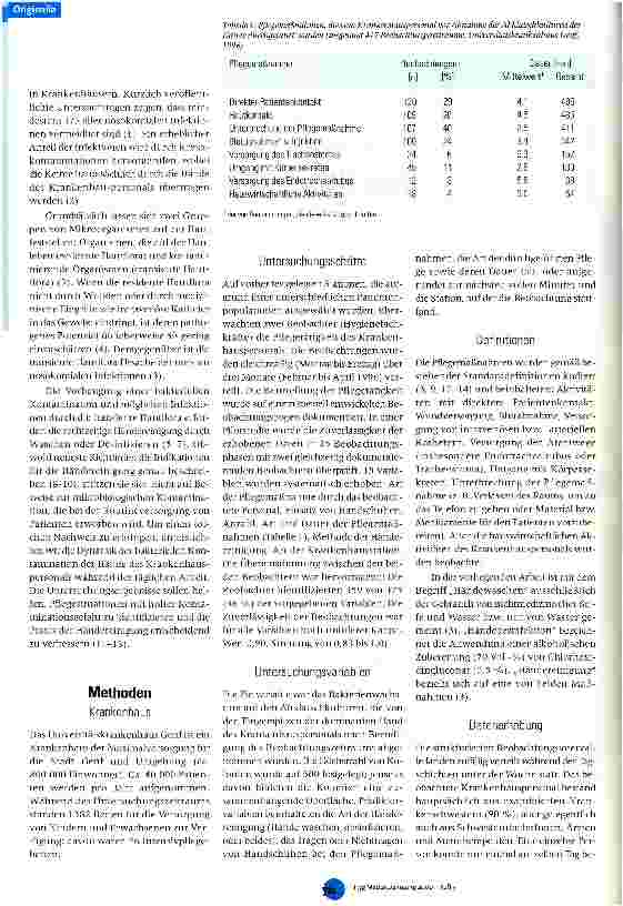 Vorschauseite 2: Bakterielle Kontamination der Hände des Pflegepersonals