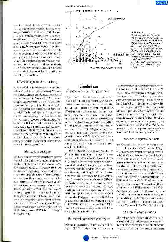 Vorschauseite 3: Bakterielle Kontamination der Hände des Pflegepersonals