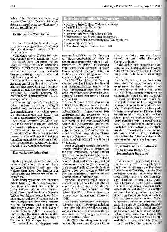 Vorschauseite 3: Beratung als Kernkompetenz Sozialer Arbeit Der Beratungsbegriff in der Geschichte der Profession