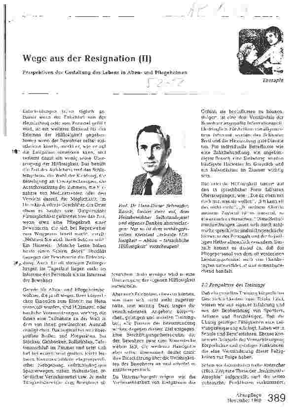 Vorschauseite 1: Wege aus der Resignation (II)