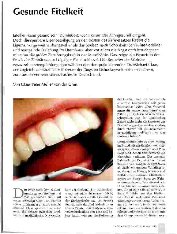 Vorschauseite 1: Gesunde Eitelkeit