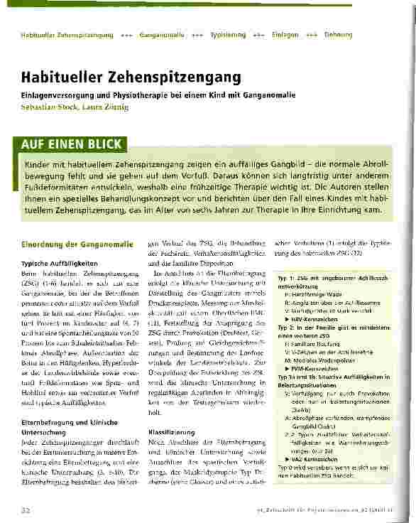 Vorschauseite 1: Habitueller Zehenspitzengang