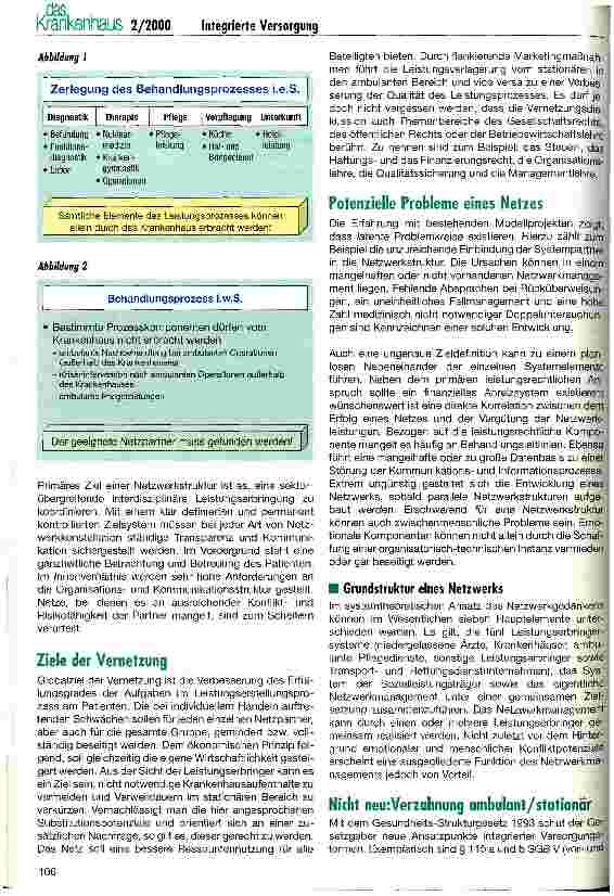 Vorschauseite 2: Verzahnung und Integration im Gesundheitswesen