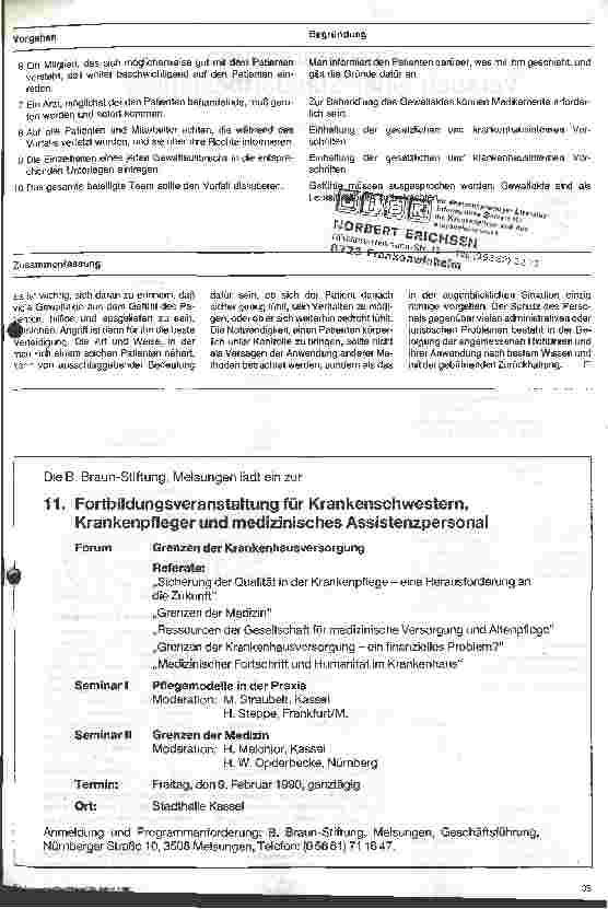Vorschauseite 5: Stationshandbuch Klinische Krankenpflege - Royal Marsden Hospital 20. Folge: Umgang mit gewalttätigen Patienten