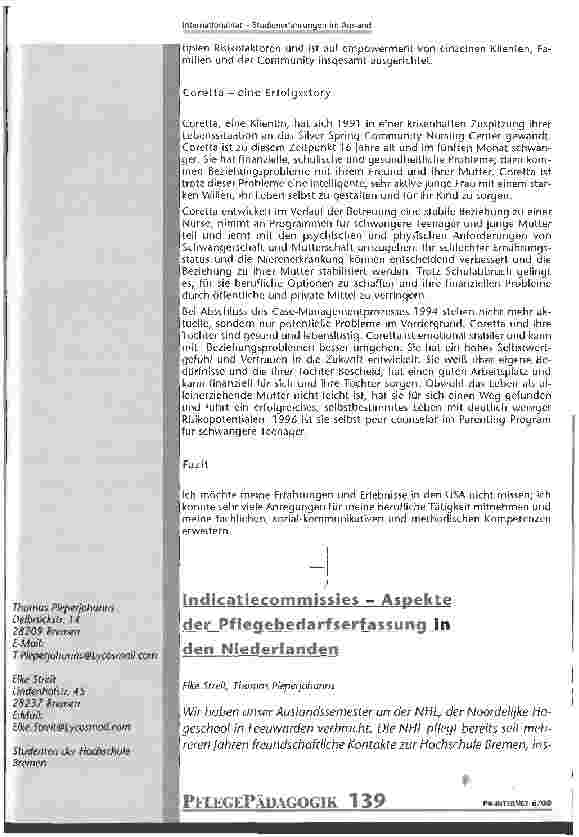 Vorschauseite 3: Nurse Case Mangement am Beispield der Nursing Center in den USA