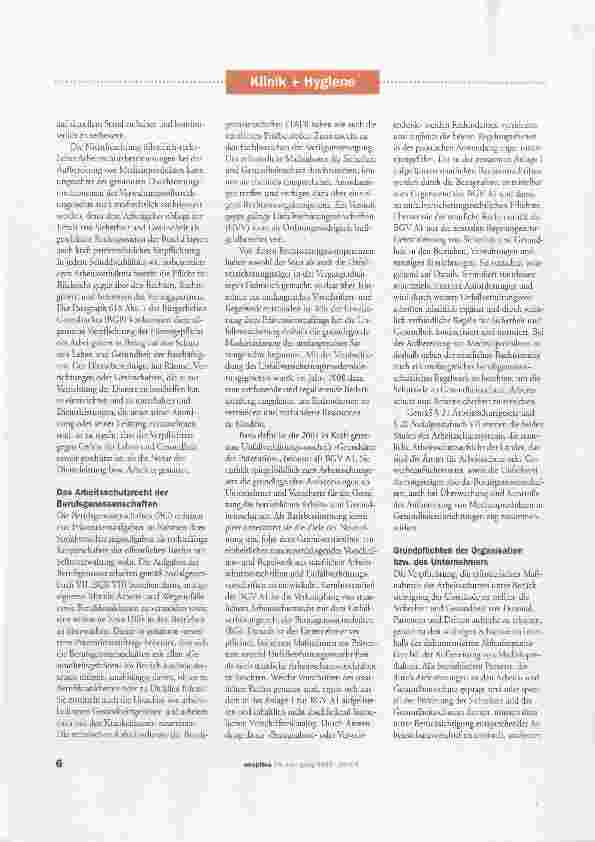 Vorschauseite 2: Gesundheitsschutz, Arbeitsschutz und Arbeitssicherheit bei der Aufbereitungvon Medizinprodukten Teil 2: Das duale Arbeitsschutzsystem im Kontext