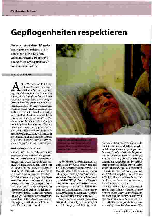 Vorschauseite 1: Gepflogenheiten respektieren