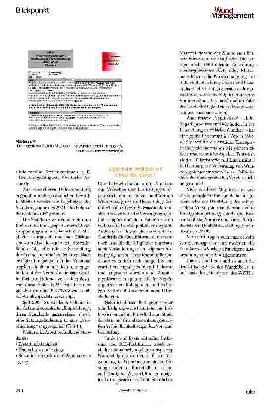 Vorschauseite 3: Spielregeln in der Wundversorgung am Beispiel des Wundzentrums Hamburg e. V. unddes Netzwerkes Diabetischer Fuß Hamburg e. V.