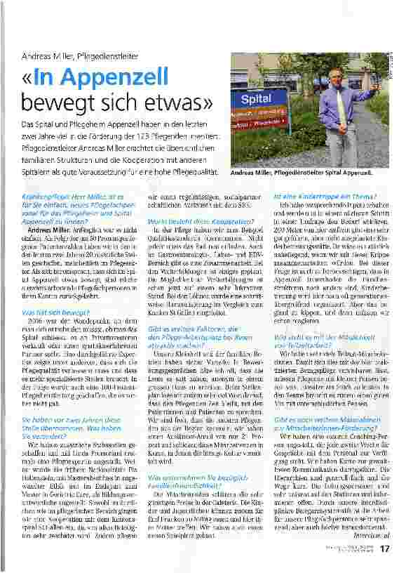 Vorschauseite 1: «In Appenzell bewegt sich etwas»