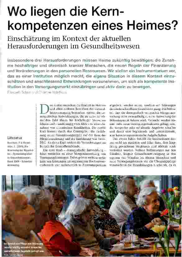 Vorschauseite 1: Wo liegen die Kernkompetenzen eines Heimes?