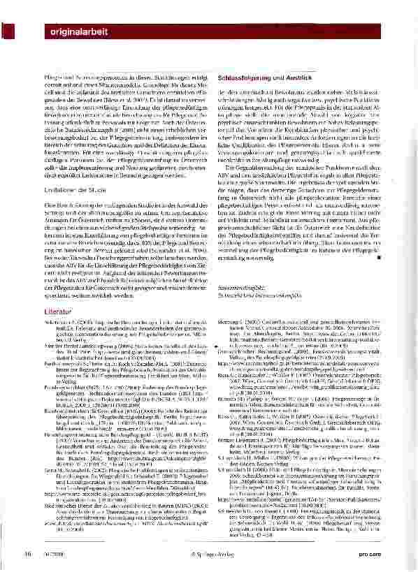 Vorschauseite 6: Einschätzung der Pflegebedürftigkeit von Pflegeheimbewohnern in Tirol mit dem Alternativen Begutachtungsverfahren (ABV) und ein Vergleich zur Pflegegeldeinstufung in Österreich