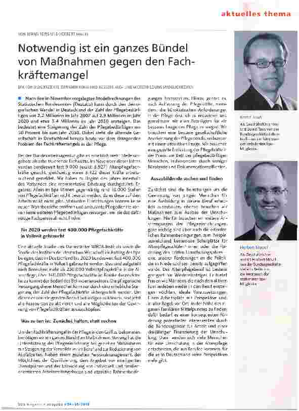 Vorschauseite 1: Notwendig ist ein ganzes Bündel von Maßnahmen gegen den Fachkräftemangel