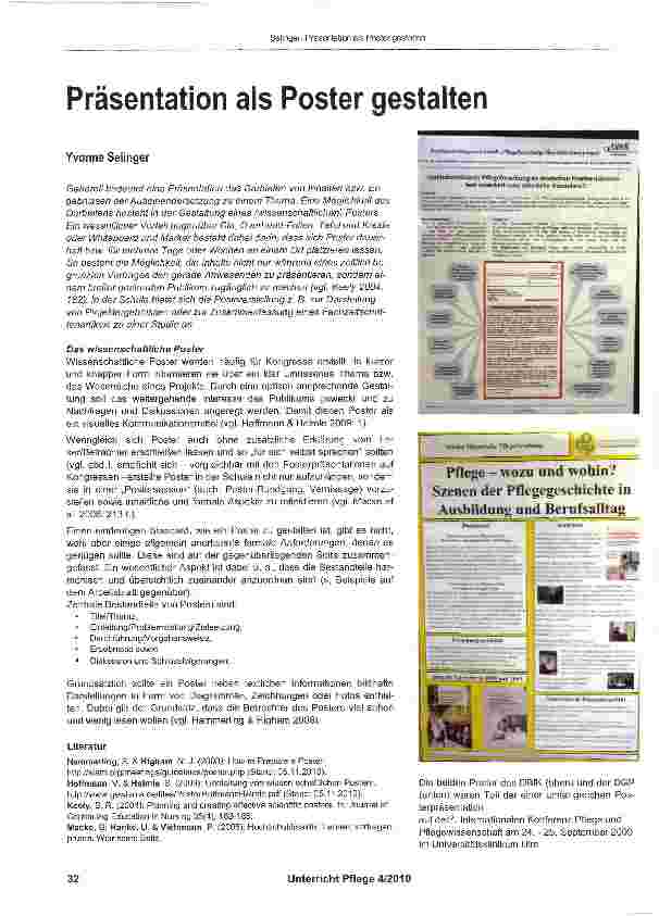 Vorschauseite 1: Präsentation als Poster gestalten