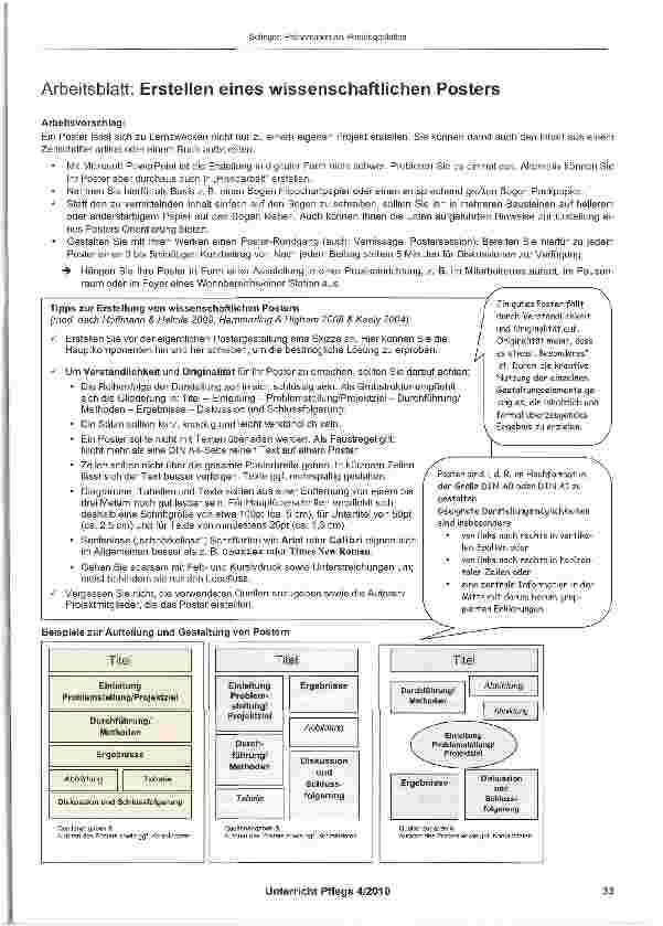 Vorschauseite 2: Präsentation als Poster gestalten