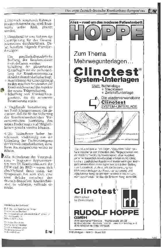 Vorschauseite 3: Das erste deutsch-deutsche Krankenhaus-Symposium vom 13.-16. März 1990 in Zwickau