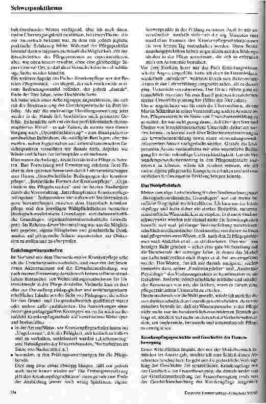 Vorschauseite 4: Der Modellstudiengang für Lehrer/innen für Krankenund Kinderkrankenpflege an der Freien Universität Berlin