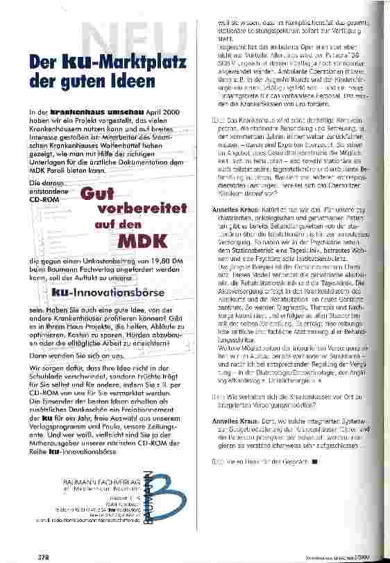 Vorschauseite 3: Behandlungsketten geknüpft Zahlreiche Angebote rund um das stationäre Kerngeschäft