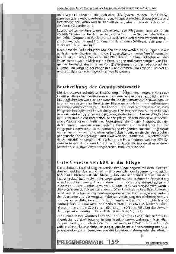 Vorschauseite 3: Erwartungen an EDV Einsatz und Auswirkungen von EDV-Systemen in der Pflege