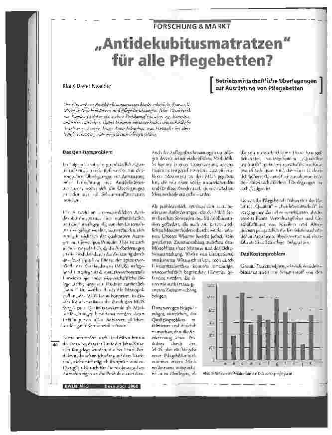 Vorschauseite 1: Antidekubitusmatratzen für alle Pflegebetten?