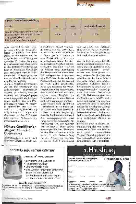 Vorschauseite 3: Pflegemanagement und Pflegepädagogik Analyse einer Umfrage