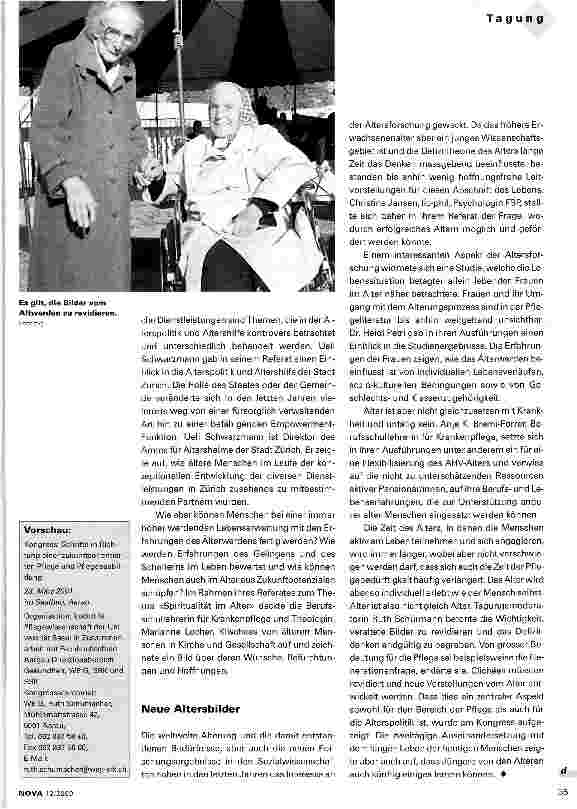 Vorschauseite 2: Das lange Leben - eine gesellschaftliche Herausforderung