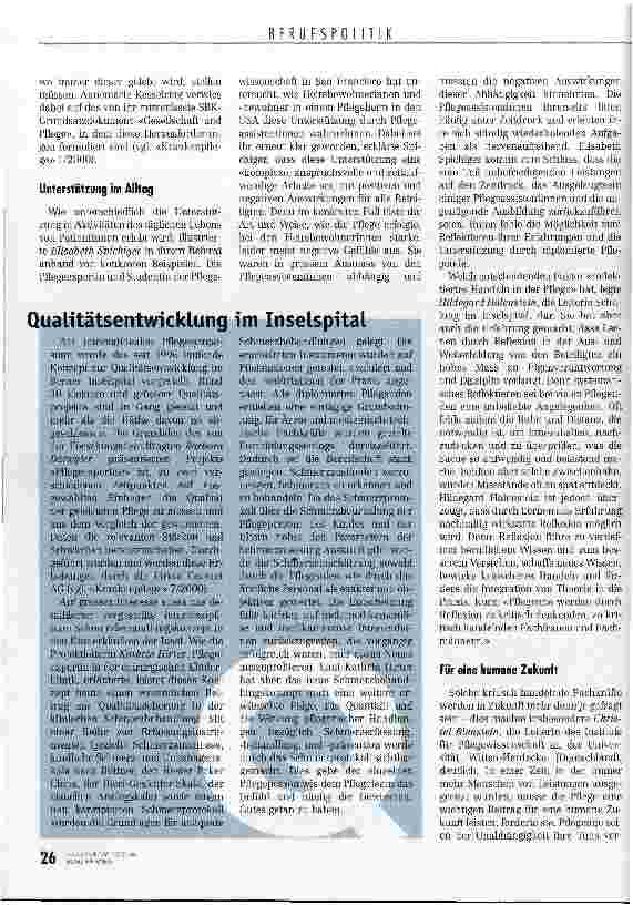 Vorschauseite 3: Aufbruch aus der Auftragsfinsternis Internationales Pflegesymposium