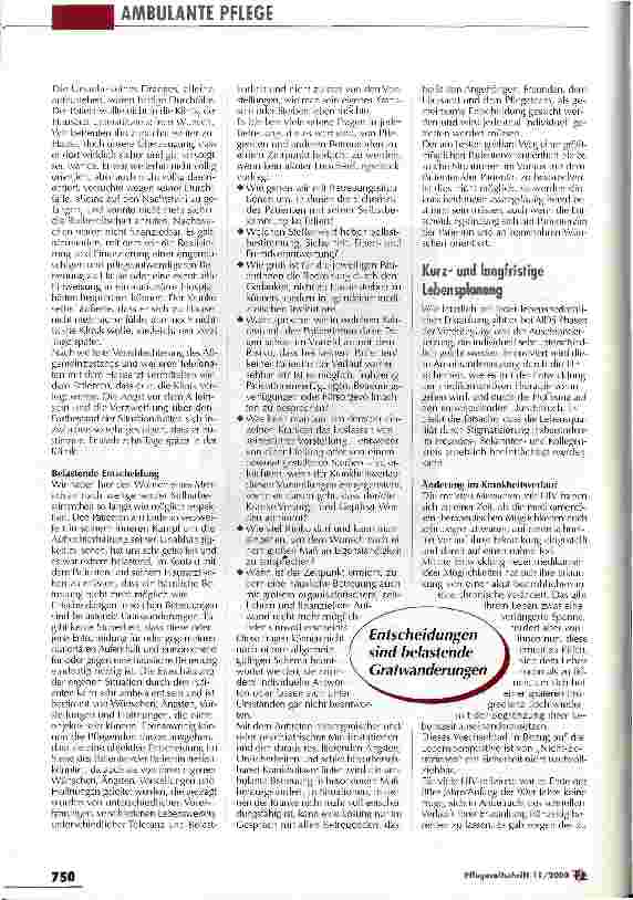 Vorschauseite 3: Reflexion der häuslichen Betreuung in Spannungsfeldern Pflege von Menschen mit AIDS