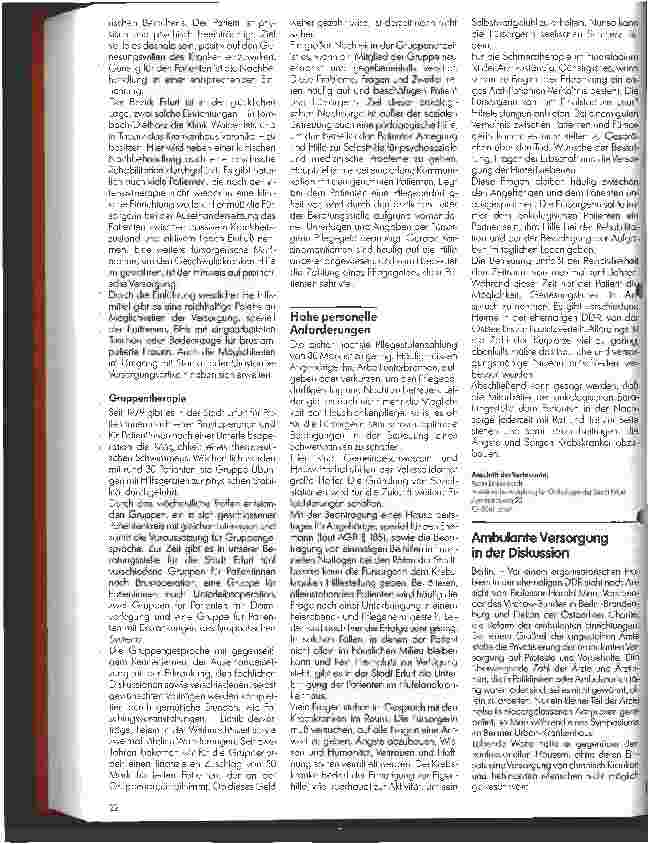 Vorschauseite 2: Ambulante Betreuung in Deutschland-Ost - 1. Teil