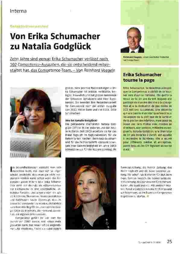 Vorschauseite 1: Von Erika Schumacher zu Natalia Godglück