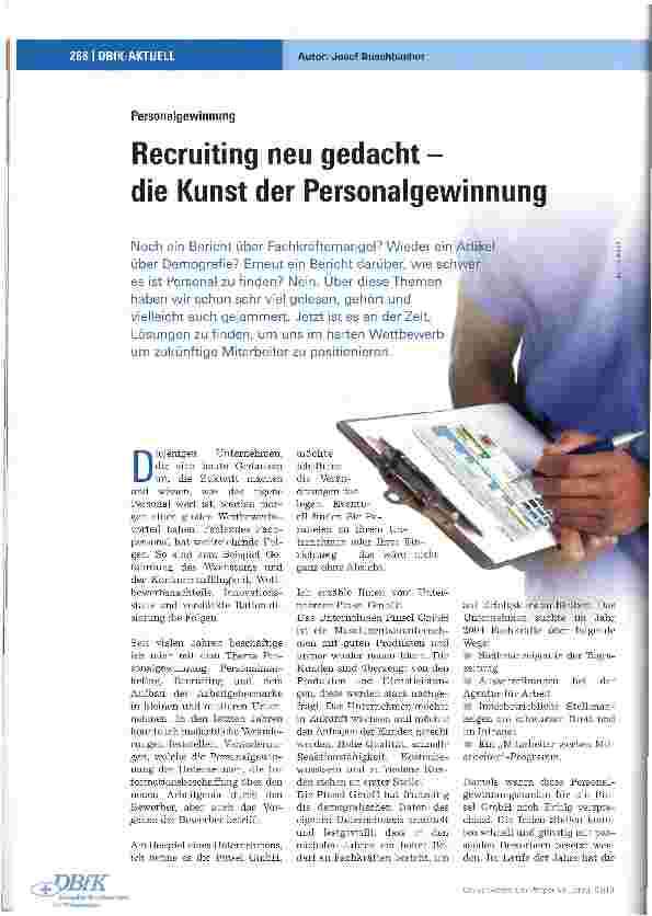 Vorschauseite 1: Recruiting neu gedacht - die Kunst der Personalgewinnung
