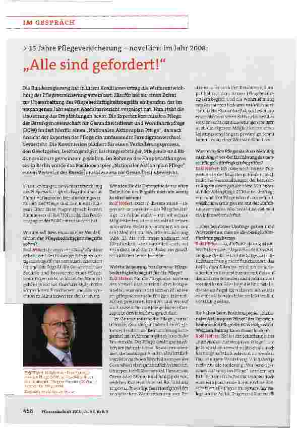 Vorschauseite 1: „Alle sind gefordert!