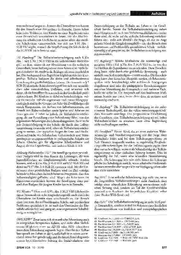 Vorschauseite 5: Jugendhilferecht in Rechtsprechung und Gutachten