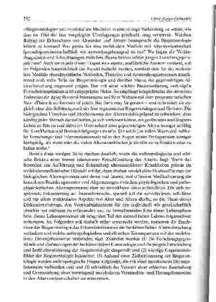 Vorschauseite 2: Biogerontologie und molekulare Medizin