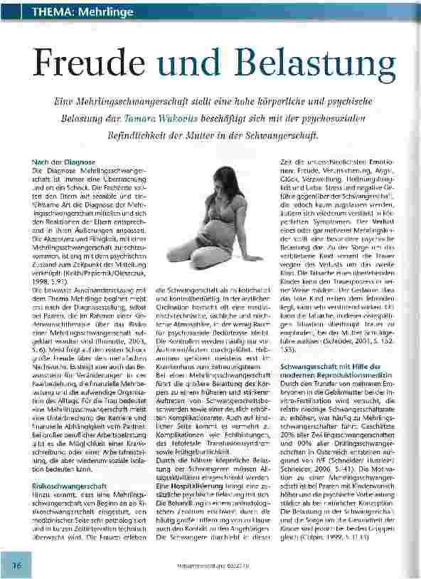 Vorschauseite 1: Freude und Belastung